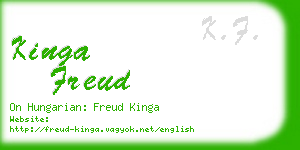 kinga freud business card